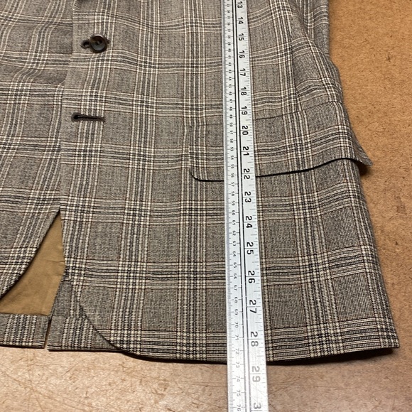 Vintage Wool Neutral Plaid Sportcoat - Picture 8 of 10